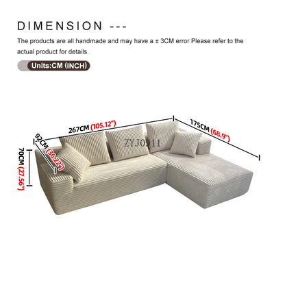 L-shaped living room compression sofa modern vacuum luxury comfortable compression sofa lounge sofa empty volume