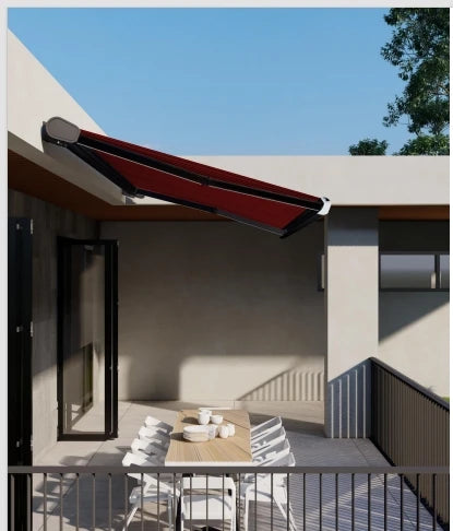 Full Box Electric Awning Sunshade LED Lighting Mechanical Manual Remote Control Home Courtyard Balcony Outdoor Leisure