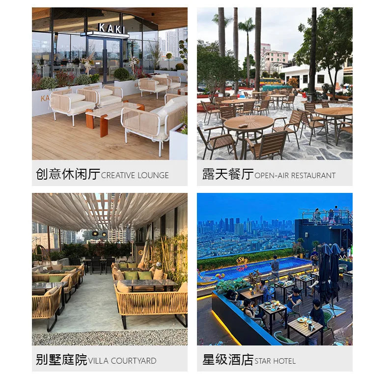 Outdoor rattan sofa combination courtyard terrace  waterproof sun protection outdoor garden rattan sofa furniture