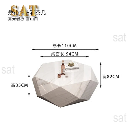 Z Living Room Home Designer Style Light Luxurymodern Minimalist Irregular Stainless Steel Diamond Coffee Table Mesa Auxiliar Roo