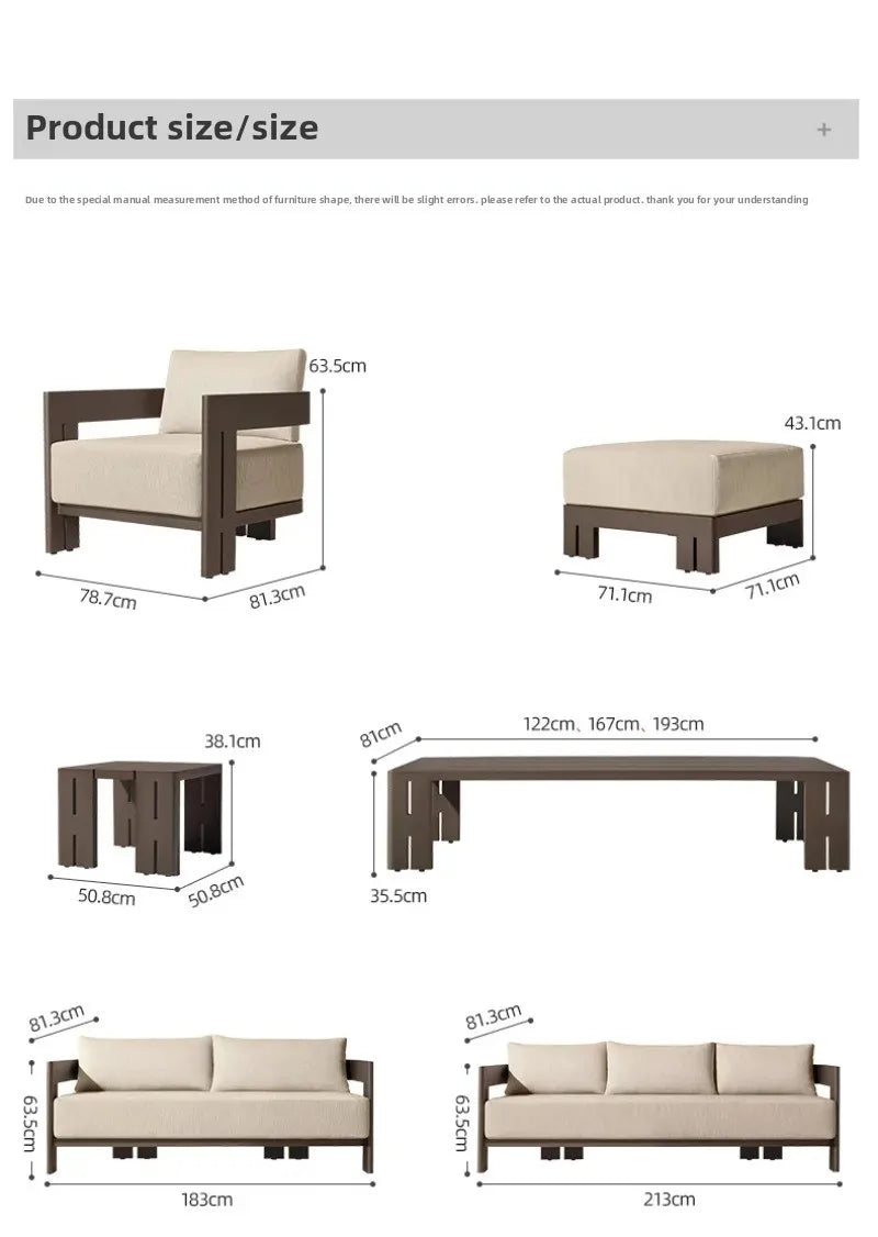 Courtyard Sofa, Outdoor Relaxation, Outdoor Lounge Chair, Villa Garden Table, High-end Furniture Set, Garden Furniture