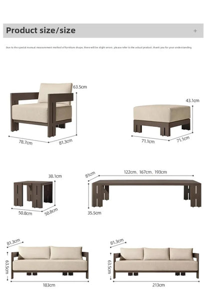 Courtyard Sofa, Outdoor Relaxation, Outdoor Lounge Chair, Villa Garden Table, High-end Furniture Set, Garden Furniture