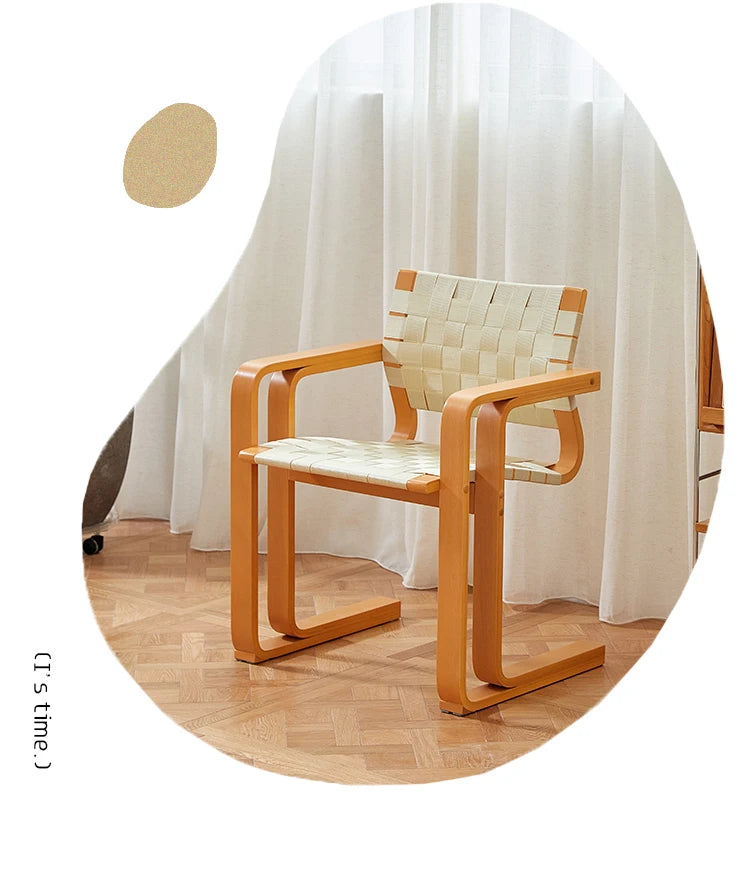 BJ Home Creative Personality Design Medieval Dining Chair Solid Wood Armrest Back Chair Simple Desk Chair