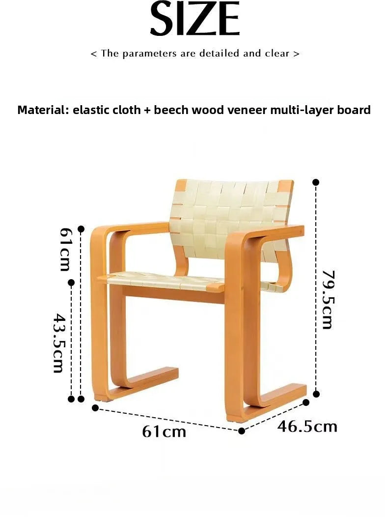 Danish designer, woven dining chair, wabi sabi wind, medieval solid wood retro, armrests, desk, office chair