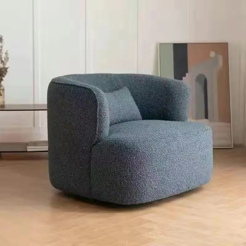 Modern Nordic Single Person Leisure Lazy Sofa Light Luxury Fabric Armrest Accent Chair for Home Furniture for Living Room