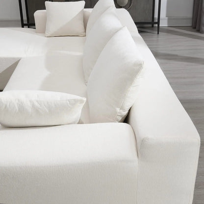 Modern tufted combination fabric compression combination sofa set L-shaped corner unit hotel villa apartment living room use