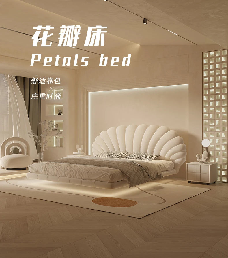 Lit 180x200 Double Bed 2-Person Bedroom Furniture Lit 180x200 Soft Twin Frame Double Beds Soft Luxury Bedroom Bed Furniture