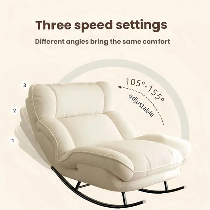 Sofa Rocking Chair Metal Frame with Adjustable Backrest Comfortable Decorative Chair Modern Ergonomic Sofa for, Customized