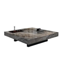 Marble Top Coffee Table Living Room Luxury Stone Rectangular Coffee Table Modern Topper Italian Table Home Furniture