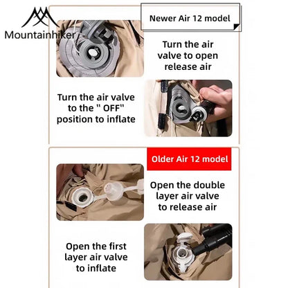 Mountainhiker 6-8 Person Portable Camping Tent Waterproof Family Beach Tent Quick Opening, Anti-UV Hand Air Pump Inflatable Ten