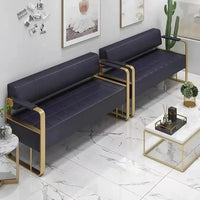 -Good Beauty Salon Station Waiting Sofa Barber Shop Reception Couch Leather Waiting Chair