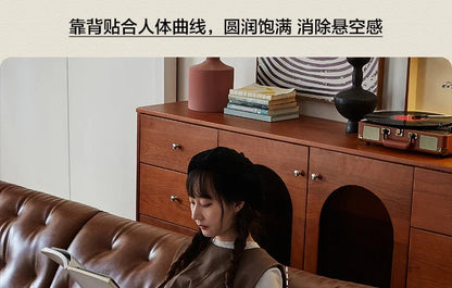 The original bean bag sofa, American retro style, oil wax leather, large sitting, deep, second-hand, first-hand leather, cowhide