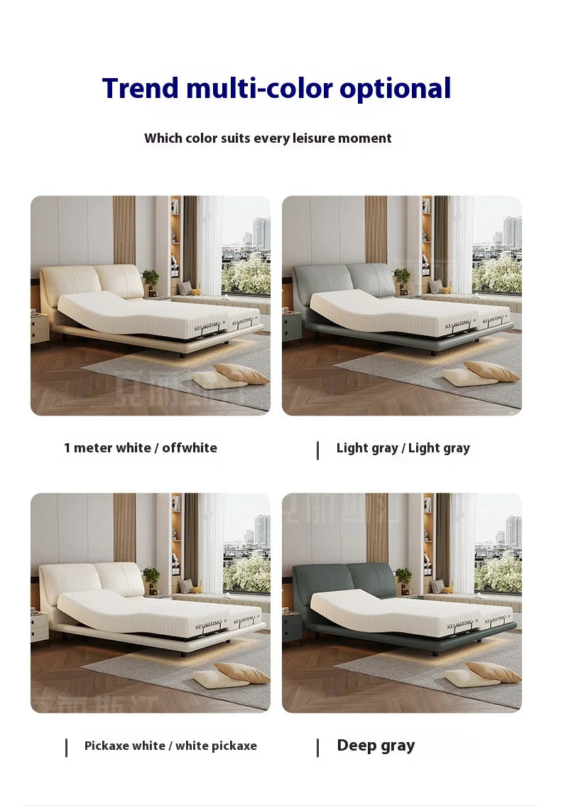 Soft Luxury Modern Double Bed Lift Up Electric Adults Smart Double Bed Queen Mattress Camas De Dormitorio Bedroom Furniture