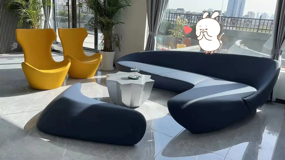 FRP Moon Sofa Hall d'hôtel Canapé de réception de forme spéciale