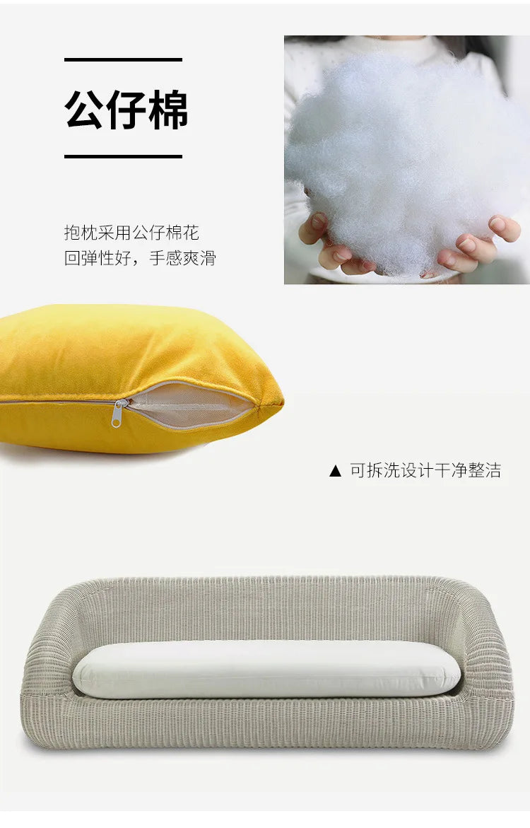 Outdoor courtyard rattan sofa rattan chair leisure sun room outdoor garden terrace round rattan sofa chair open-air furniture
