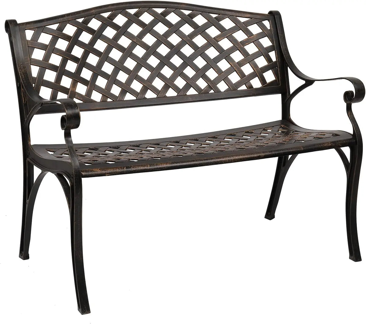Cast Aluminum Outdoor Furniture Outdoor Bench in Garden