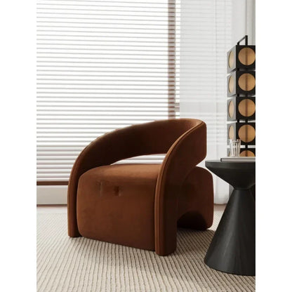 Best-selling Single Chair Living Room Single Sofa Leisure Chair Light Luxury Curved Balcony Chair Small Apartment