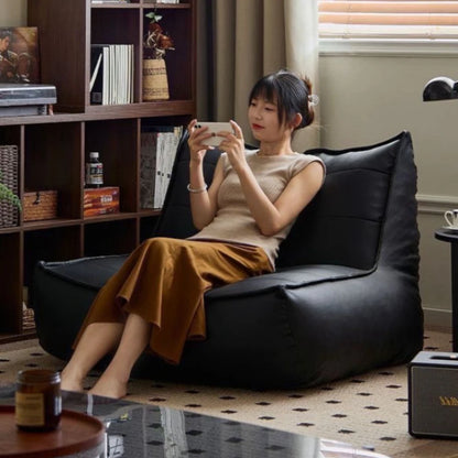Living Room Balcony Single Sofa Bedroom Tatami Cat's Paw Leather Sofa Chair Leisure Chair Recliner Corner Sofa for Living Room
