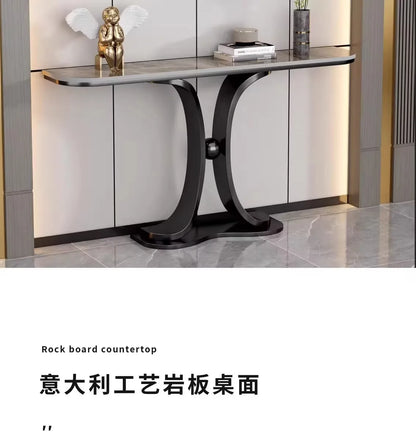 Light luxury entrance table New Chinese  table against the wall Living room Semicircular