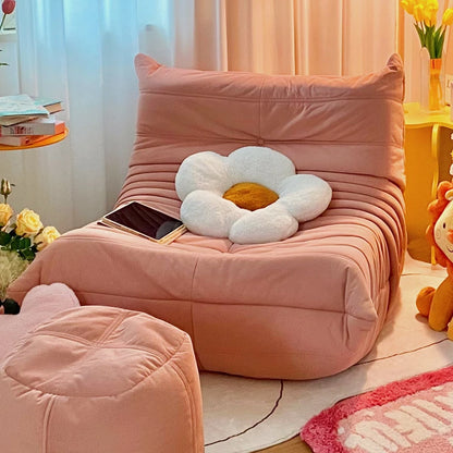 Custom Adjustable Modular Modern Design Single Foam Vacuum Compressed Boneless Sofa Set Hotel Furniture Cloth