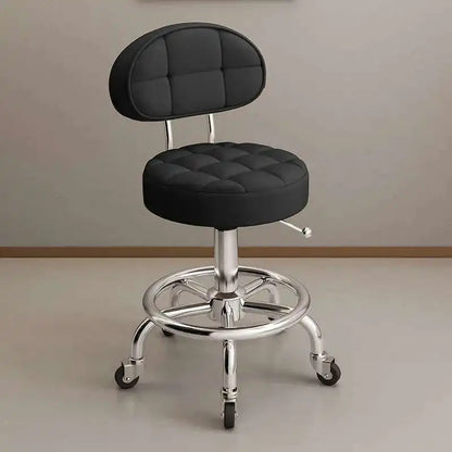 Aesthetic Hairdressing Chair Backrest Simple Rolling Rotating Barber Chair Portable Mocho Cadeira Barber Equipment MQ50BC
