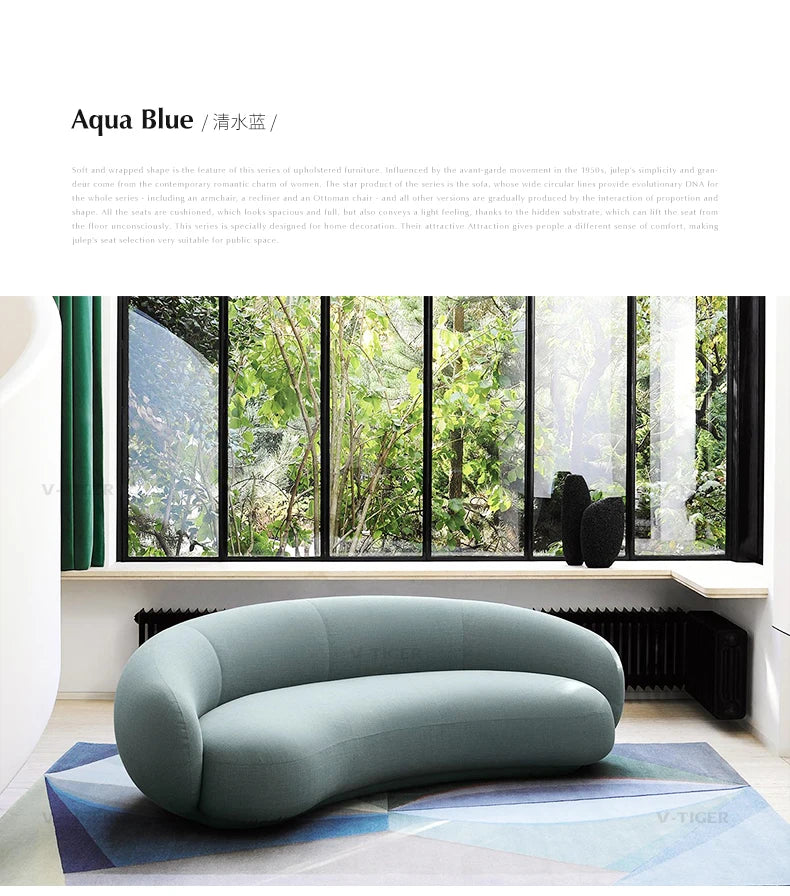Whole house furniture Nordic Light Luxury Minimalist Cashew Sofa Designer Curved Living Room Fabric Craft Sofa Combination
