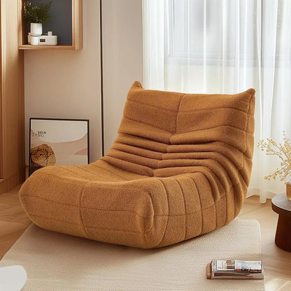 Caterpillar Lazy Sofa Velvet Small House Living Room Bedroom Store Balcony Sponge Sofa Lounge Chair Sofas for Living Room