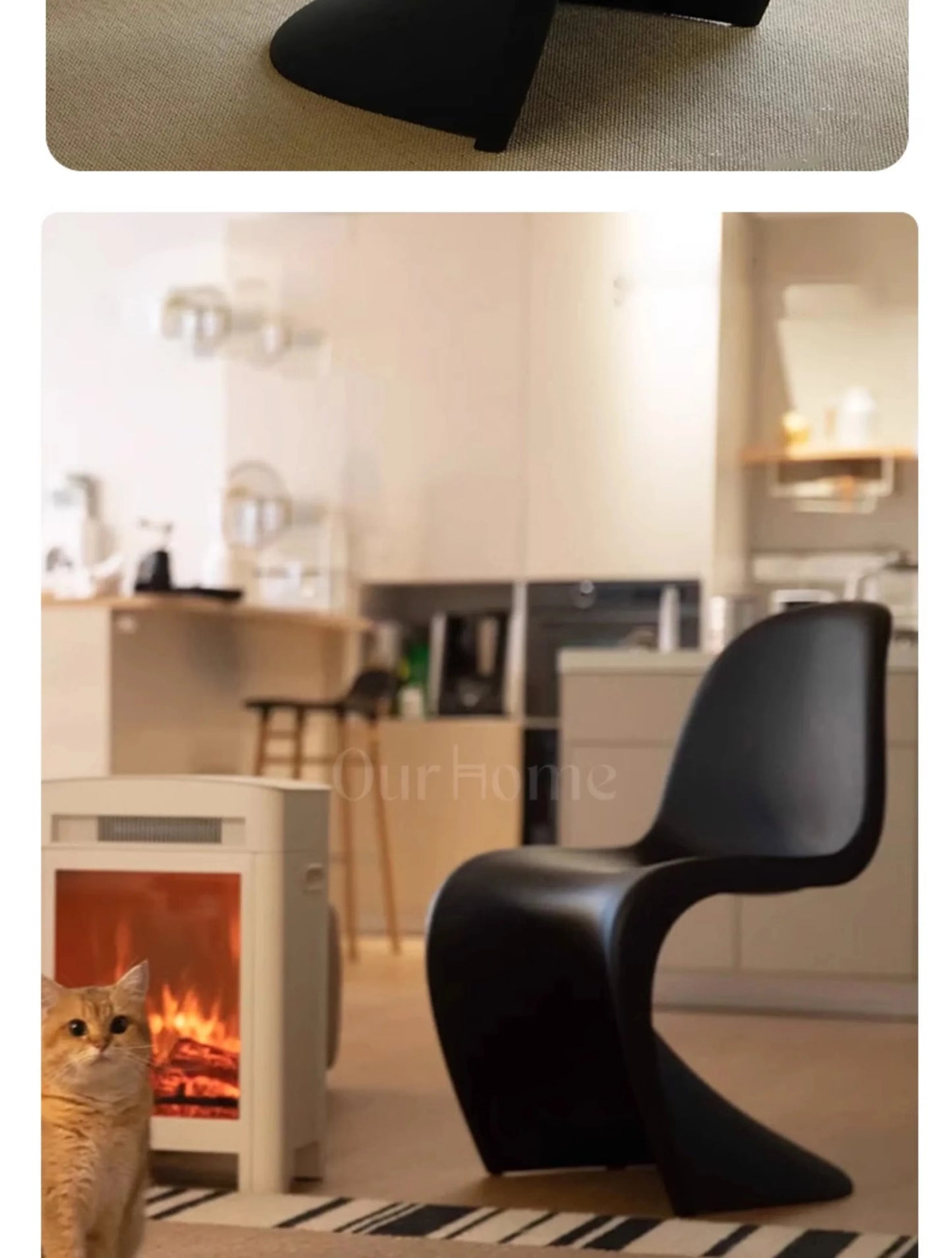 Dining chair Makeup stool Home Nordic minimalist high-end creative style plastic beauty chair