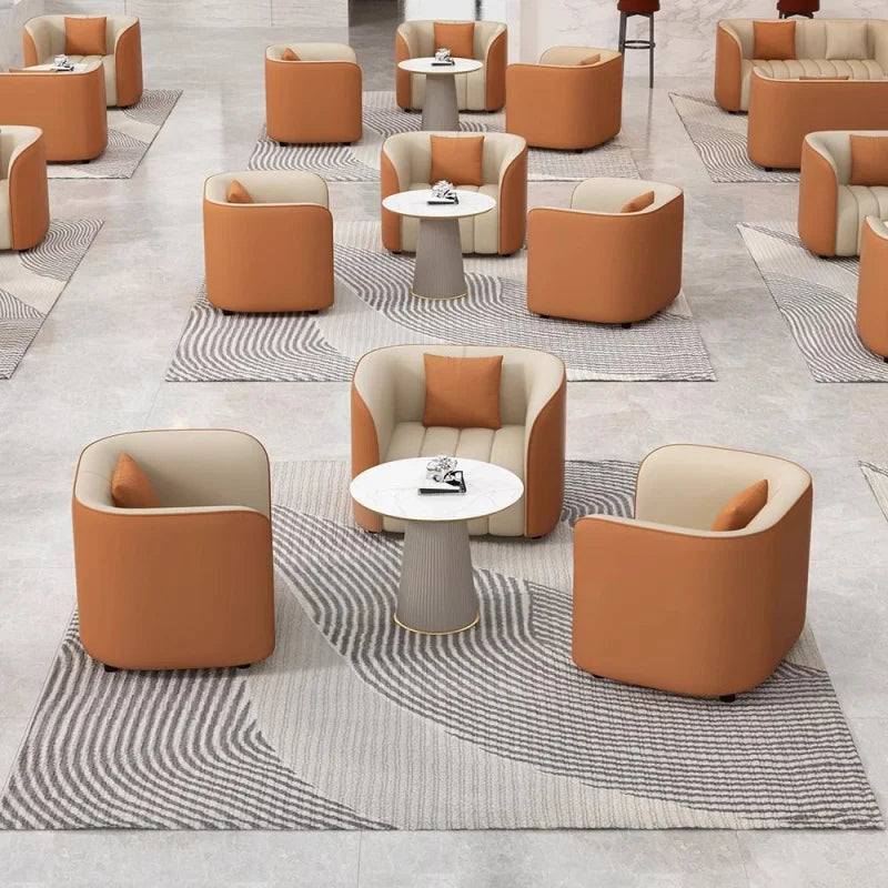 Custom. Hotel Lobby Luxury VIP Lounge Area Business Reception Sofa Sales Office Negotiation Sofa Set