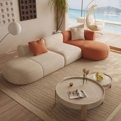 Luxury Soft Fabric Corner Sofa for Living Room Wood Frame Couch Modern Durable Sectional Couches Home Interior Sofas Furniture