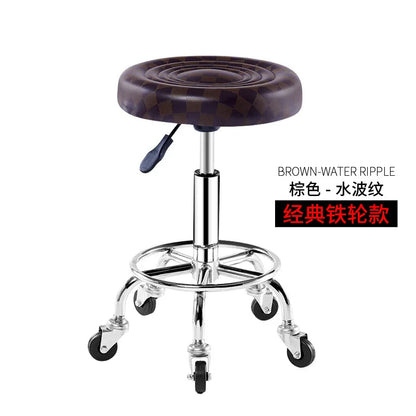 Bar Chair Bar Chair Stool Stool Haircut Chair Rotating Lifting Round Stool Backrest Pulley Chair Large Work Stool Supply