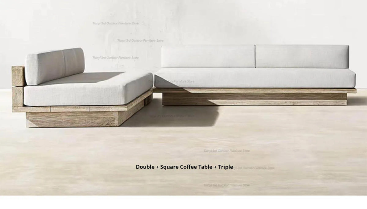 Japanese Style Waterproof and Sunscreen Garden Sofas Simplicity  Designer Modern Garden Sofas Art Outdoor Furniture Divano HBOS