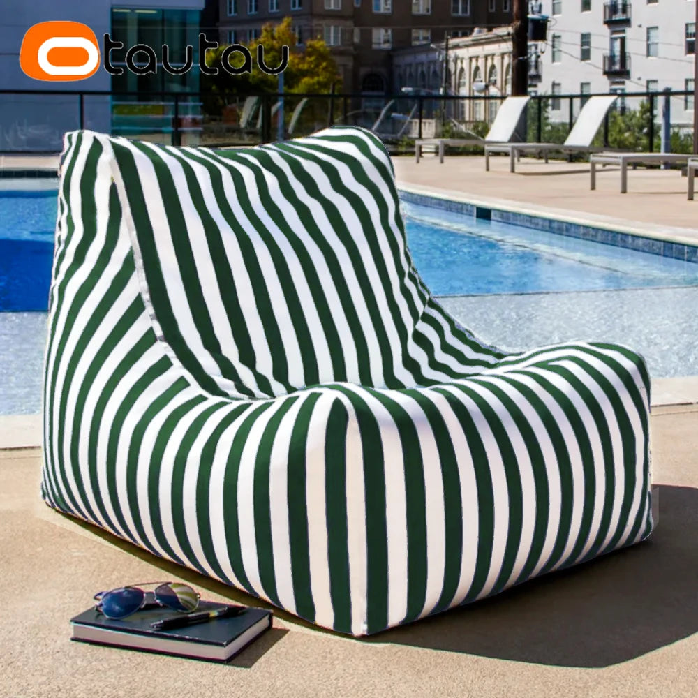 OTAUTAU Outdoor Bean Bag Cover Beach Swim Pool Lounger SF464【No Filler Inside! You Need To Buy Filler By Yourself !】