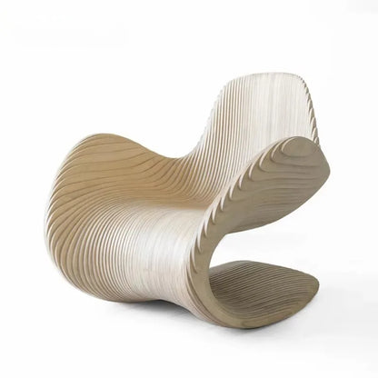 Furniture Modern Living Room Art Furniture Simple Solid Wood Irregular Unique Leisure Single Armchair Family Hotel
