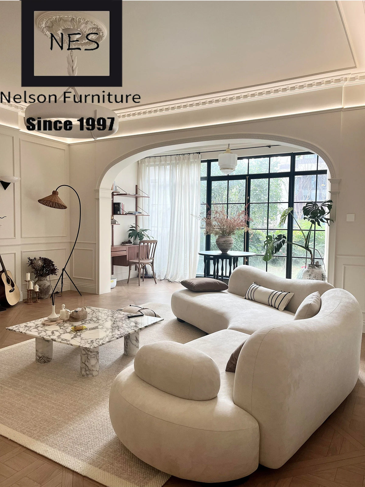 Aesthetics Designer Sofa Unusual Light Luxury Adult Trendy Room Decor Sofas Curved Lounge Comfortable Muebles Home Furniture