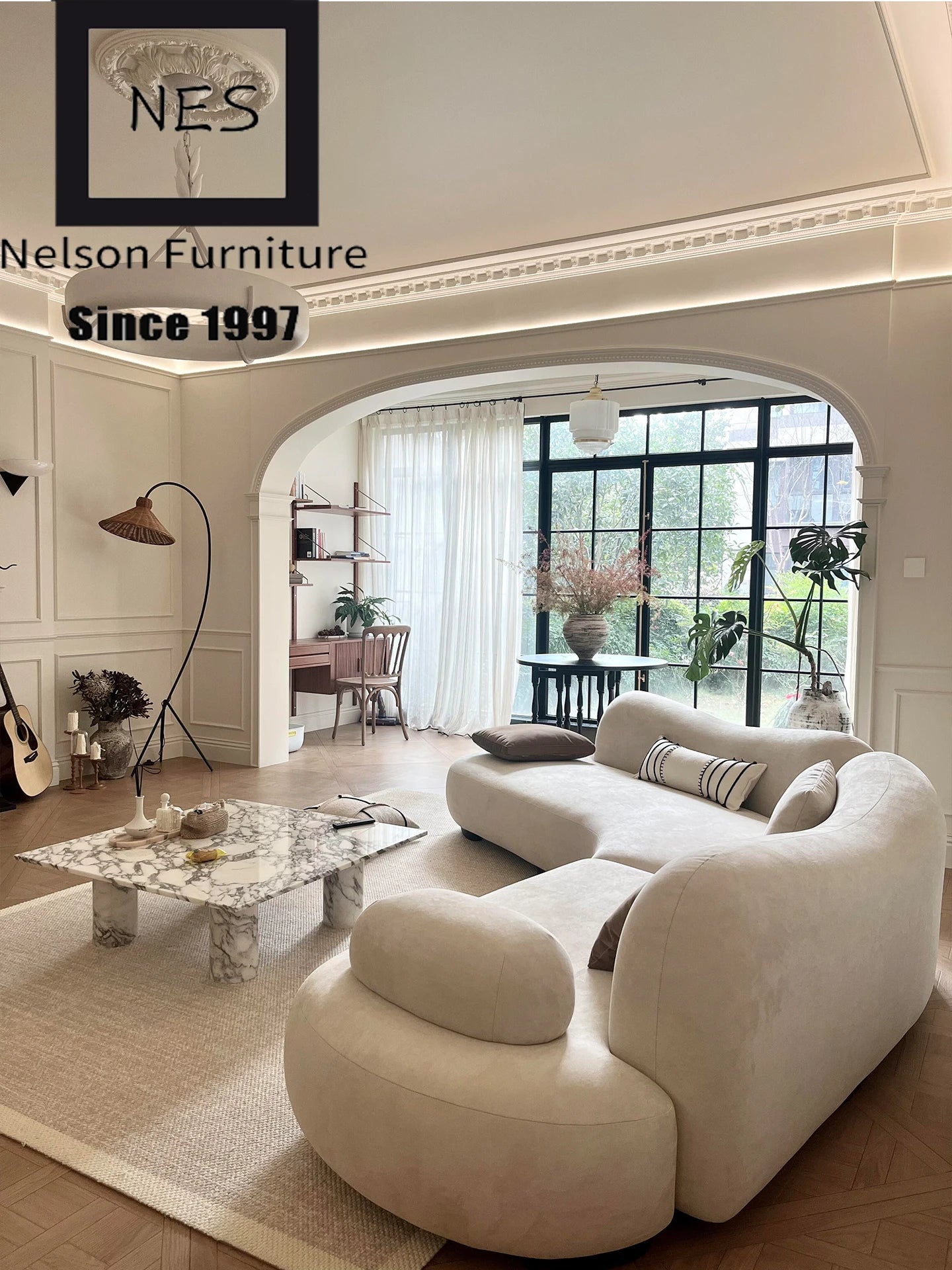 Aesthetics Designer Sofa Unusual Light Luxury Adult Trendy Room Decor Sofas Curved Lounge Comfortable Muebles Home Furniture