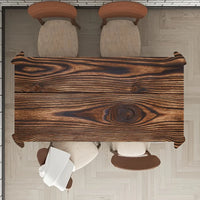 1pc Imitation Wood Grain Table Cover Retro Farm Wood Decoration Birthday Party Restaurant and Holiday Durable Stylish Tablecloth