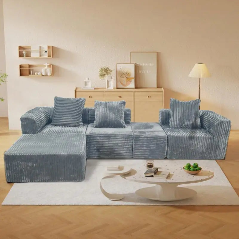 Convertible Modular Sectional Sofa Set - Compression Sofa for Living Room, Comfortable and Stylish Modular Design, Perfect for
