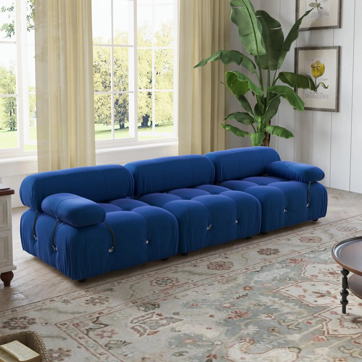 Living Room Furniture Mario Bellini Modern Nordic L Shape 3 4 5 6 7 Seater White Velvet Modular Sectional Sofa Couch Set