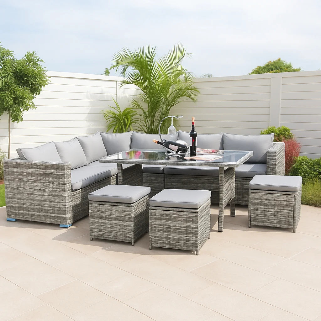 Set Patio Furniture Outdoor Rattan Corner Sofa Set Rattan Couch Garden Sofa Wicker Outdoor Furniture Sets