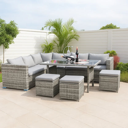 Set Patio Furniture Outdoor Rattan Corner Sofa Set Rattan Couch Garden Sofa Wicker Outdoor Furniture Sets