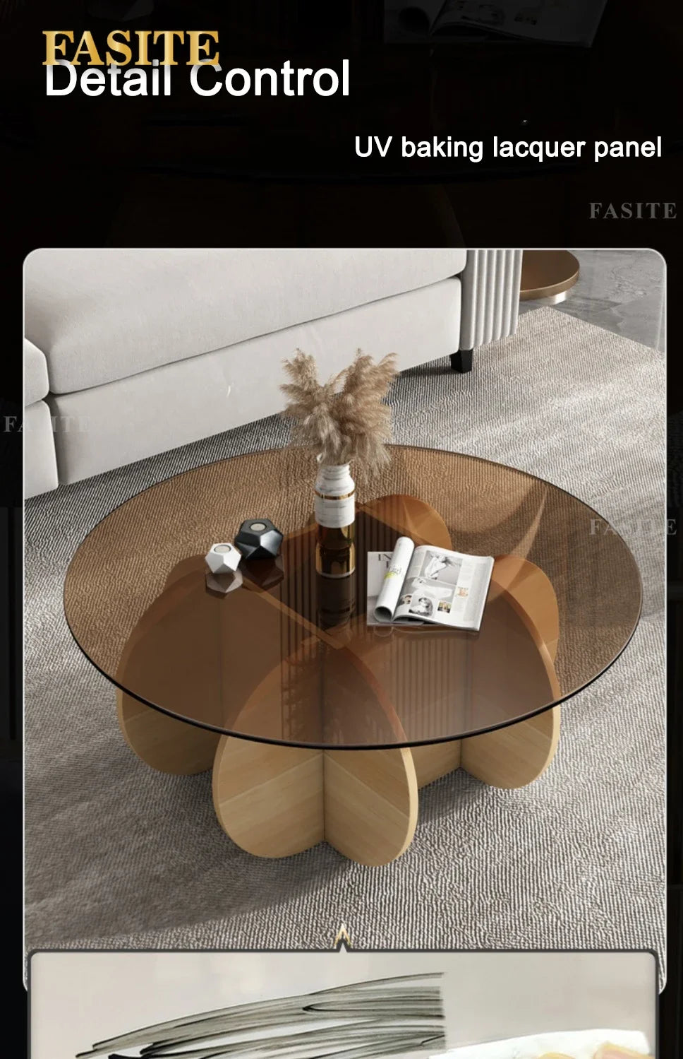 Unique Display Coffee Table Clear Ornaments Aesthetic Minimalist Coffee Table Luxury Design Mesa Centro Salon Home Furniture