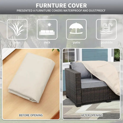 Patio PE Wicker Couch Furniture Loveseat Outdoor Brown Rattan Sofa with Washable Cushions (Grey)