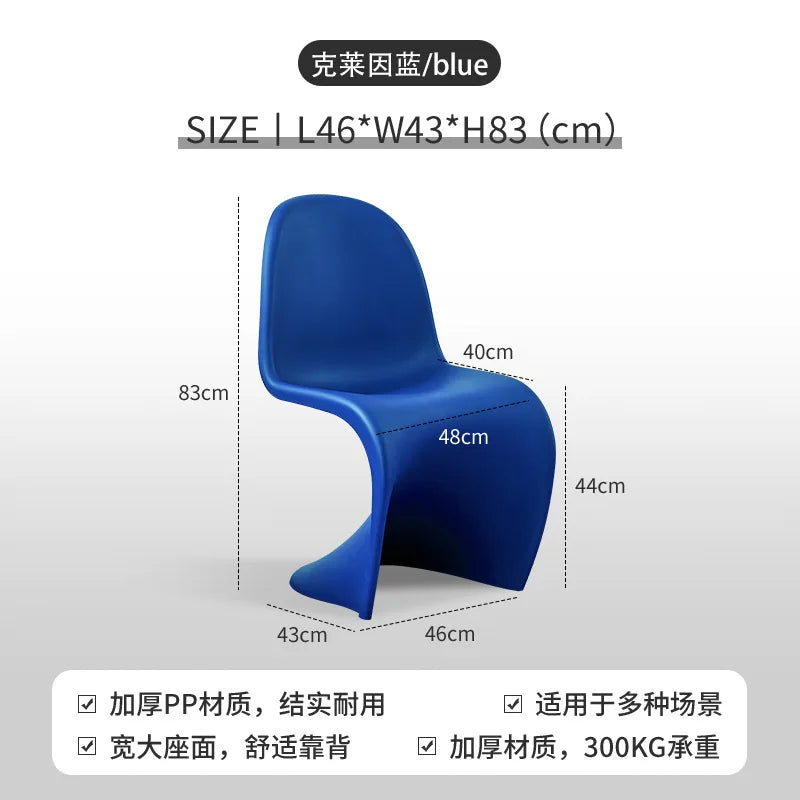 Transparent Plastic Dining Chair, Simple and Modern Home Chair, Backrest Chair, Vanity Stool