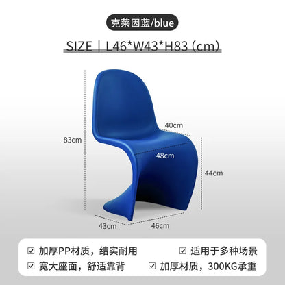 Transparent Plastic Dining Chair, Simple and Modern Home Chair, Backrest Chair, Vanity Stool