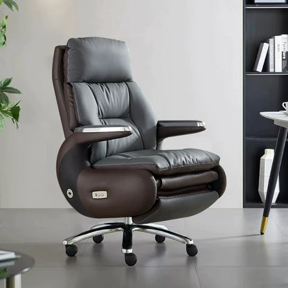 Luxury Manual Lunch Break Leather Office Chair High Quality Office Furniture Chairman CEO Manager Comfortable Office Chair