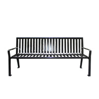 Modern Outdoor Antique Wrought Metal Iron Picnic Bench Durable Steel Furniture for Garden Park Patio Gym School Entry Use