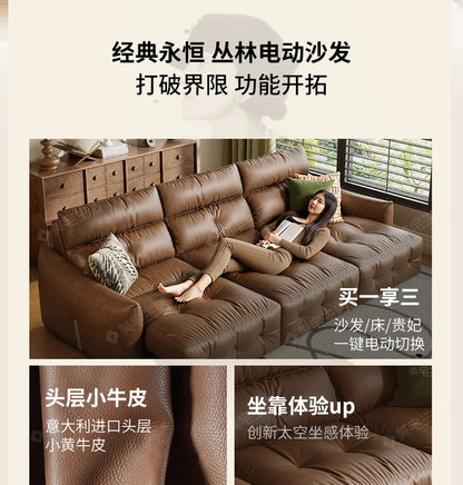 French Scalable Electric Sofa Bed Modern Designer Creativity Puff Sofa Comfort Lounge Living Room Furniture Canape Salon FYES