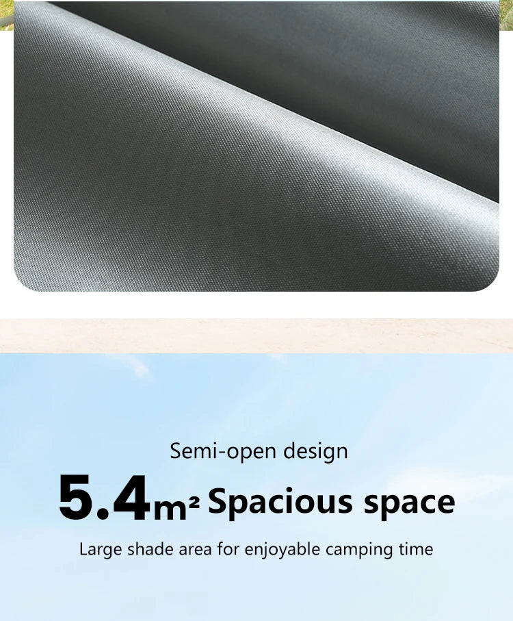Sonuto Outdoor 4-7 People Camping Park Beach Tent Vinyl Sunscreen Folding Portable Canopy Rainproof And Sunscreen Shelter