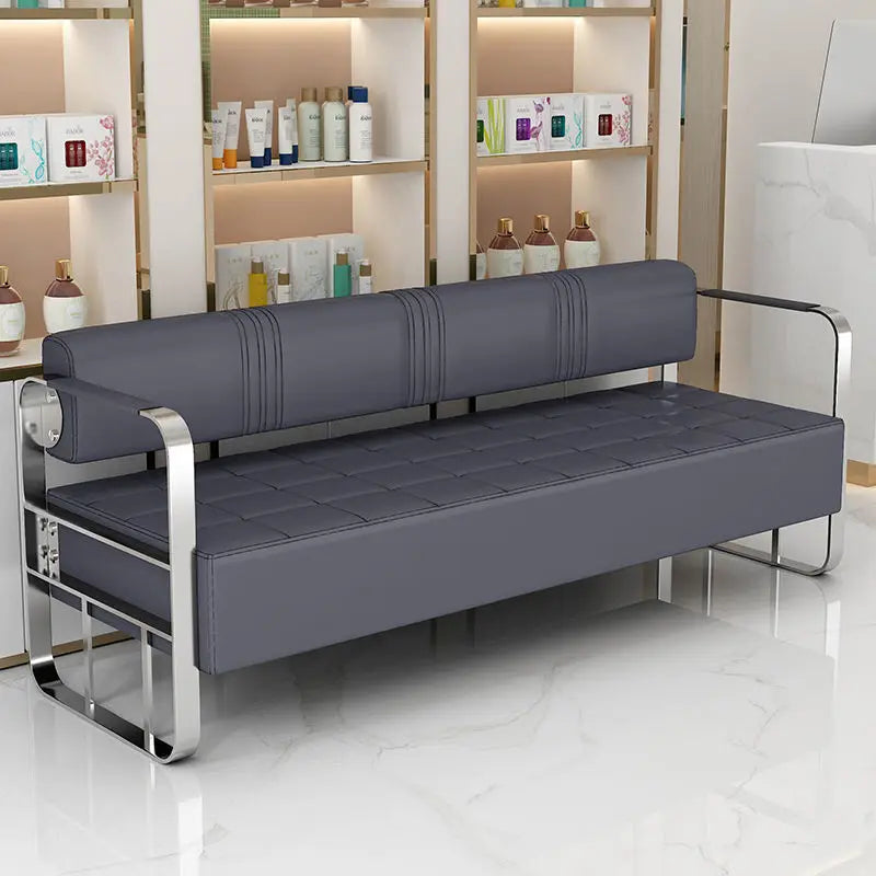 Furniture Barber Shop Sofa Waiting Salon Special Chair Hair Salon Rest Area Stainless Steel Sofa Chair